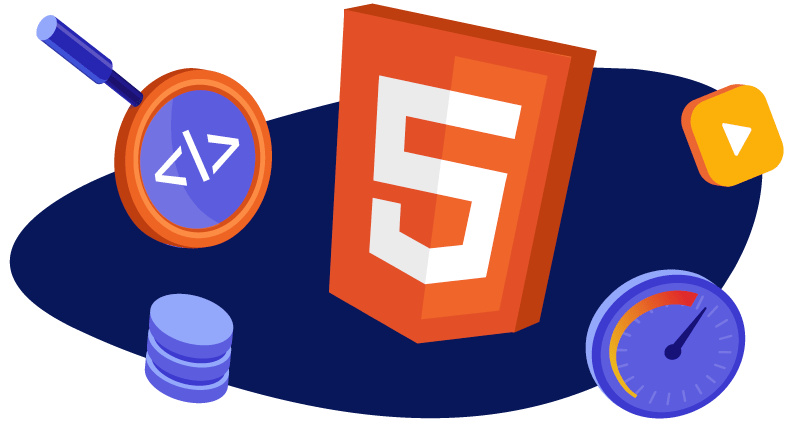 banner with 5 for HTML5