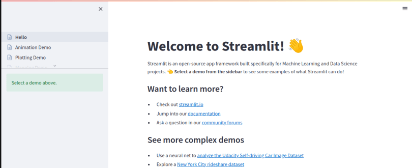 Nextgentips: Streamlit hello interface