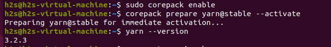 Acitvate Yarn on Ubuntu