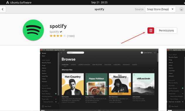 Uninstall Spotify from Ubuntu Linux