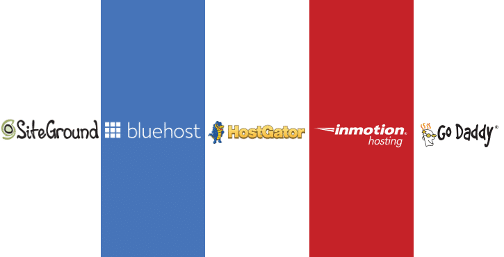 SiteGround vs Bluehost vs HostGator vs InMotion vs GoDaddy