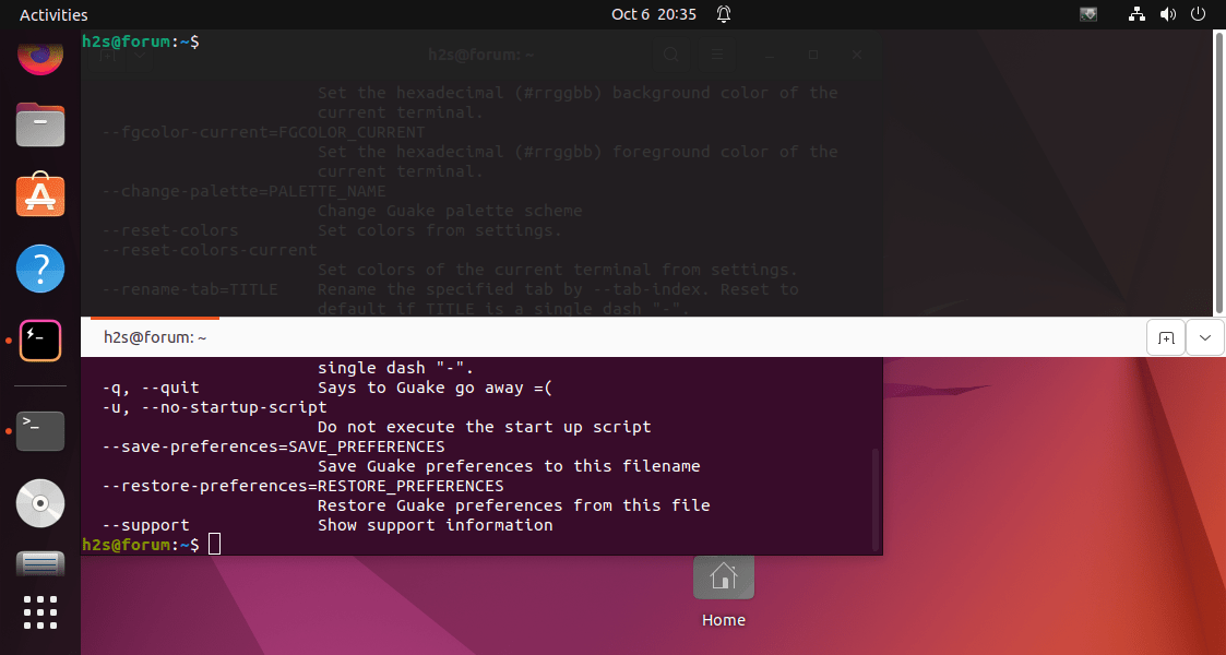 Install Guake terminal ubuntu 22.04 linux