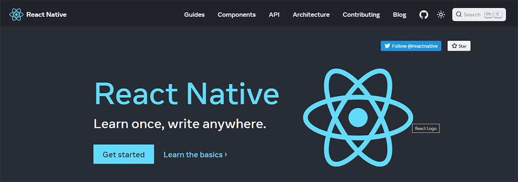 React Native Homepage